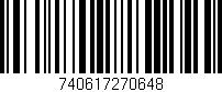 Código de barras (EAN, GTIN, SKU, ISBN): '740617270648'
