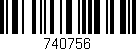 Código de barras (EAN, GTIN, SKU, ISBN): '740756'