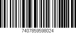 Código de barras (EAN, GTIN, SKU, ISBN): '7407859598024'
