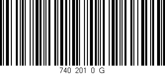 Código de barras (EAN, GTIN, SKU, ISBN): '740_201_0_G'