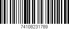 Código de barras (EAN, GTIN, SKU, ISBN): '74108231789'