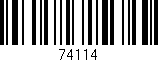 Código de barras (EAN, GTIN, SKU, ISBN): '74114'