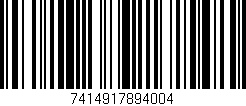 Código de barras (EAN, GTIN, SKU, ISBN): '7414917894004'