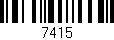Código de barras (EAN, GTIN, SKU, ISBN): '7415'