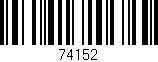 Código de barras (EAN, GTIN, SKU, ISBN): '74152'