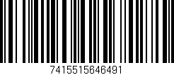 Código de barras (EAN, GTIN, SKU, ISBN): '7415515646491'