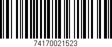 Código de barras (EAN, GTIN, SKU, ISBN): '74170021523'