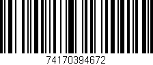 Código de barras (EAN, GTIN, SKU, ISBN): '74170394672'