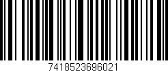 Código de barras (EAN, GTIN, SKU, ISBN): '7418523696021'