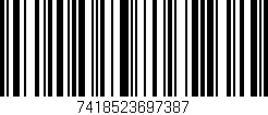 Código de barras (EAN, GTIN, SKU, ISBN): '7418523697387'