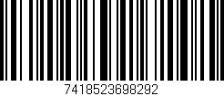 Código de barras (EAN, GTIN, SKU, ISBN): '7418523698292'