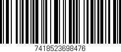 Código de barras (EAN, GTIN, SKU, ISBN): '7418523698476'