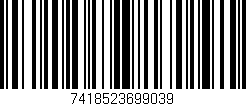 Código de barras (EAN, GTIN, SKU, ISBN): '7418523699039'