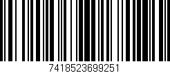 Código de barras (EAN, GTIN, SKU, ISBN): '7418523699251'