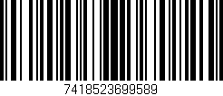 Código de barras (EAN, GTIN, SKU, ISBN): '7418523699589'
