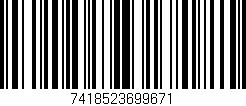 Código de barras (EAN, GTIN, SKU, ISBN): '7418523699671'