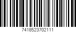 Código de barras (EAN, GTIN, SKU, ISBN): '7418523702111'