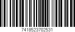 Código de barras (EAN, GTIN, SKU, ISBN): '7418523702531'