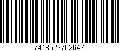 Código de barras (EAN, GTIN, SKU, ISBN): '7418523702647'