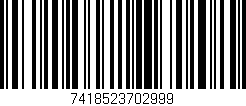 Código de barras (EAN, GTIN, SKU, ISBN): '7418523702999'