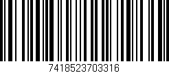 Código de barras (EAN, GTIN, SKU, ISBN): '7418523703316'