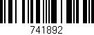 Código de barras (EAN, GTIN, SKU, ISBN): '741892'