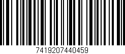 Código de barras (EAN, GTIN, SKU, ISBN): '7419207440459'