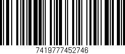 Código de barras (EAN, GTIN, SKU, ISBN): '7419777452746'