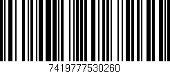 Código de barras (EAN, GTIN, SKU, ISBN): '7419777530260'