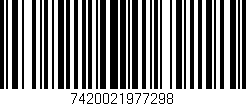 Código de barras (EAN, GTIN, SKU, ISBN): '7420021977298'