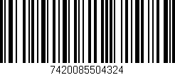 Código de barras (EAN, GTIN, SKU, ISBN): '7420085504324'