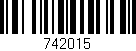 Código de barras (EAN, GTIN, SKU, ISBN): '742015'