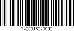 Código de barras (EAN, GTIN, SKU, ISBN): '7420315348902'