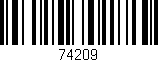 Código de barras (EAN, GTIN, SKU, ISBN): '74209'