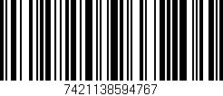 Código de barras (EAN, GTIN, SKU, ISBN): '7421138594767'