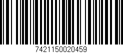 Código de barras (EAN, GTIN, SKU, ISBN): '7421150020459'