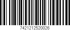 Código de barras (EAN, GTIN, SKU, ISBN): '7421212520026'