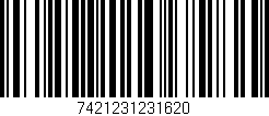 Código de barras (EAN, GTIN, SKU, ISBN): '7421231231620'