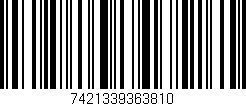 Código de barras (EAN, GTIN, SKU, ISBN): '7421339363810'