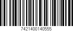 Código de barras (EAN, GTIN, SKU, ISBN): '7421400140555'