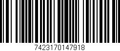 Código de barras (EAN, GTIN, SKU, ISBN): '7423170147918'
