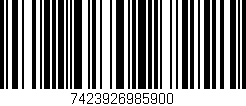 Código de barras (EAN, GTIN, SKU, ISBN): '7423926985900'