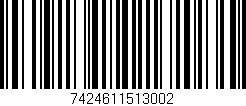 Código de barras (EAN, GTIN, SKU, ISBN): '7424611513002'