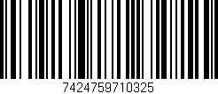 Código de barras (EAN, GTIN, SKU, ISBN): '7424759710325'