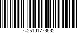 Código de barras (EAN, GTIN, SKU, ISBN): '7425101778932'