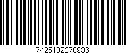 Código de barras (EAN, GTIN, SKU, ISBN): '7425102278936'