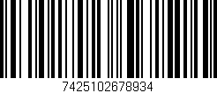Código de barras (EAN, GTIN, SKU, ISBN): '7425102678934'