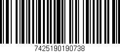 Código de barras (EAN, GTIN, SKU, ISBN): '7425190190738'