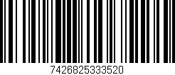 Código de barras (EAN, GTIN, SKU, ISBN): '7426825333520'