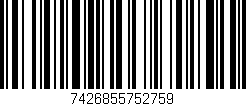 Código de barras (EAN, GTIN, SKU, ISBN): '7426855752759'
